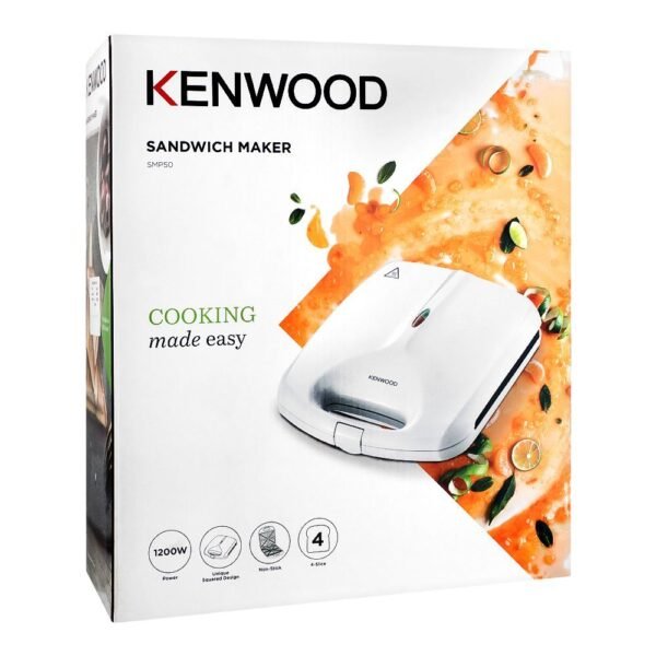 KENWOOD 4 SLICES SANDWICH MAKER Model SMP50.000WH - Image 2